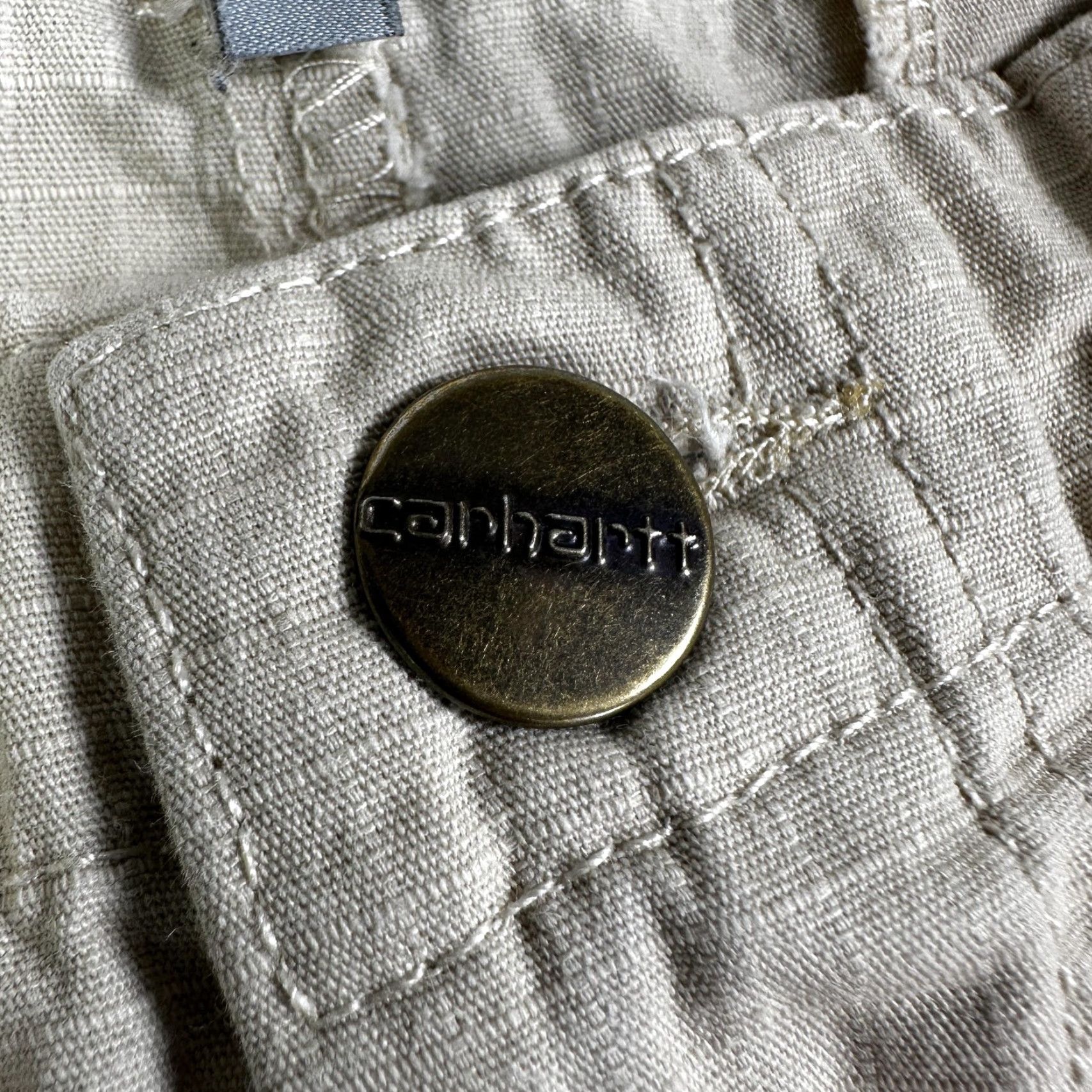 Carhartt Carhartt WIP Cargo Pants Mens XL Beige Ripstop Adjustable Waist Hiking Outdoor Size US 36 / EU 52 - 3 Thumbnail