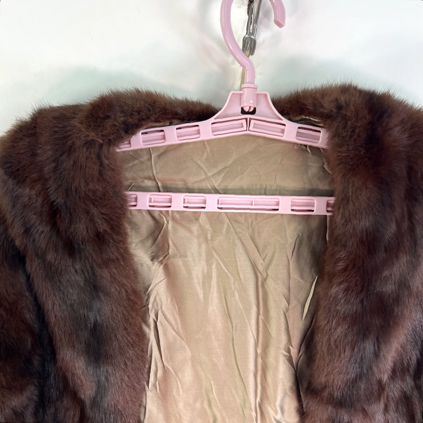 Vintage VINTAGE WLS Mink Stole Shawl Wrap M/L Brown 1960s Eveningwear Womens Size M / US 6-8 / IT 42-44 - 3 Thumbnail
