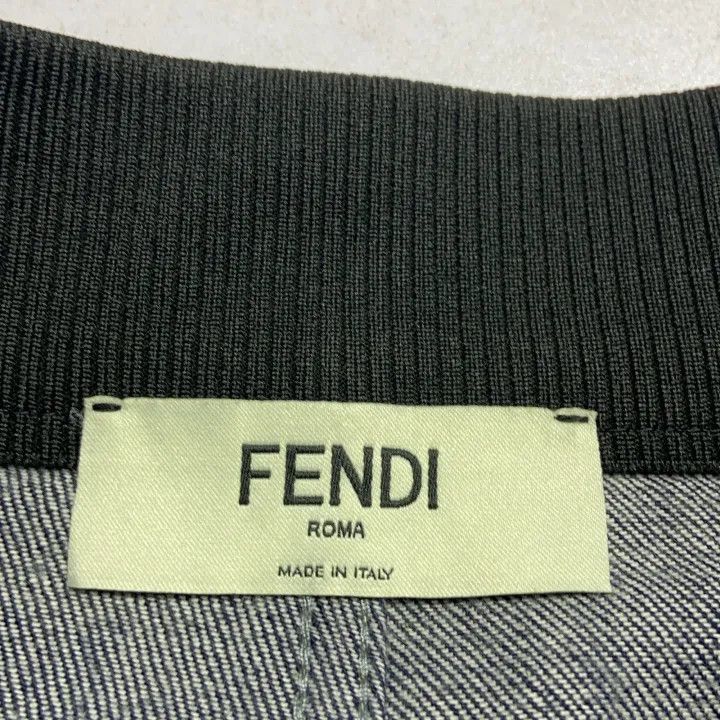 Fendi Fendi Logo Denim Midi Skirt in Blue -2507 Size US 38 / EU 54 - 2 Thumbnail