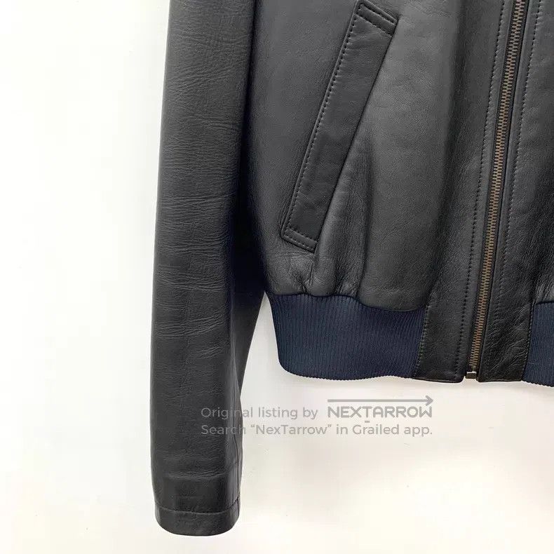 Prada Prada Black triangle sheep leather lapel zipper long-sleev Size XS / US 0-2 / IT 36-38 - 4 Thumbnail