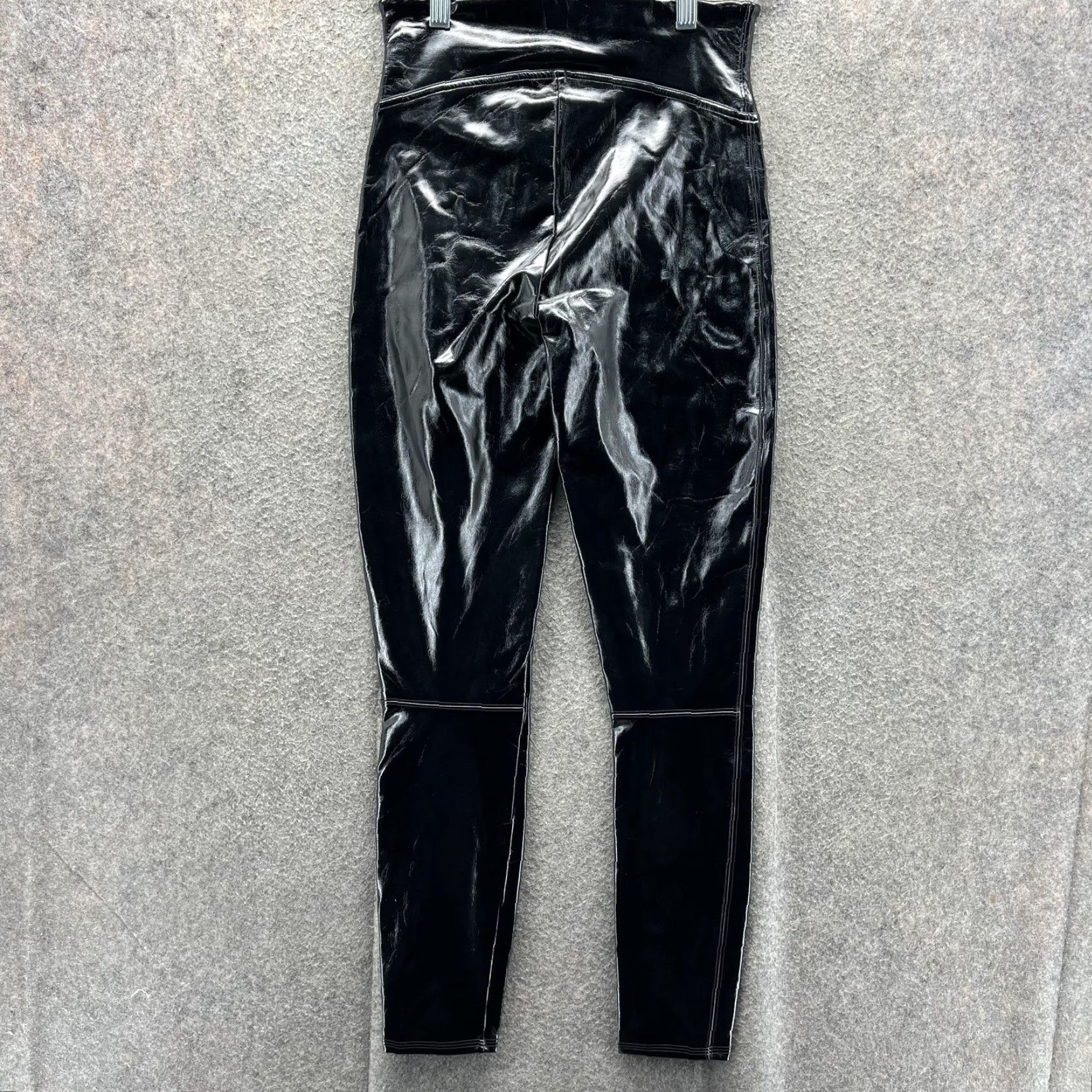 Spanx Spanx Pants Womens Small Black Faux Patent Leather Leggings High Rise Shaping Size 28" / US 6 / IT 42 - 2 Thumbnail