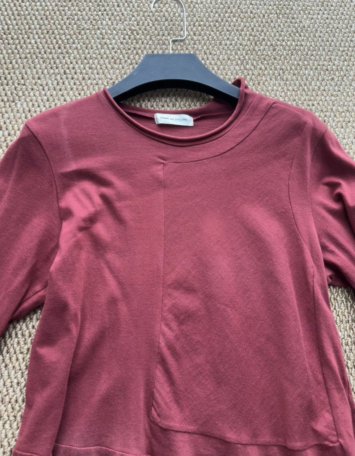 Comme des Garcons COMME des GARÇONS Brick Red Long Sleeve T-Shirt K23 Size S / US 4 / IT 40 - 4 Thumbnail