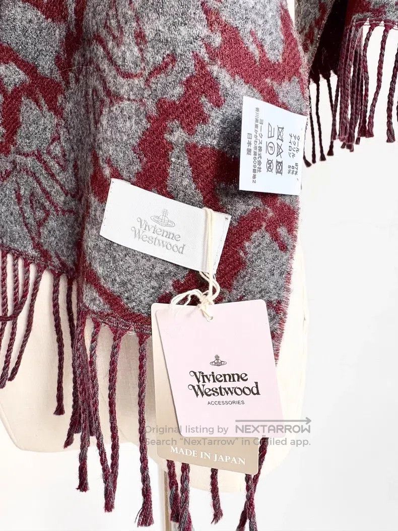 Vivienne Westwood Vivienne Westwood Gray Red Double-sided Full-print Saturn Size ONE SIZE - 5 Thumbnail