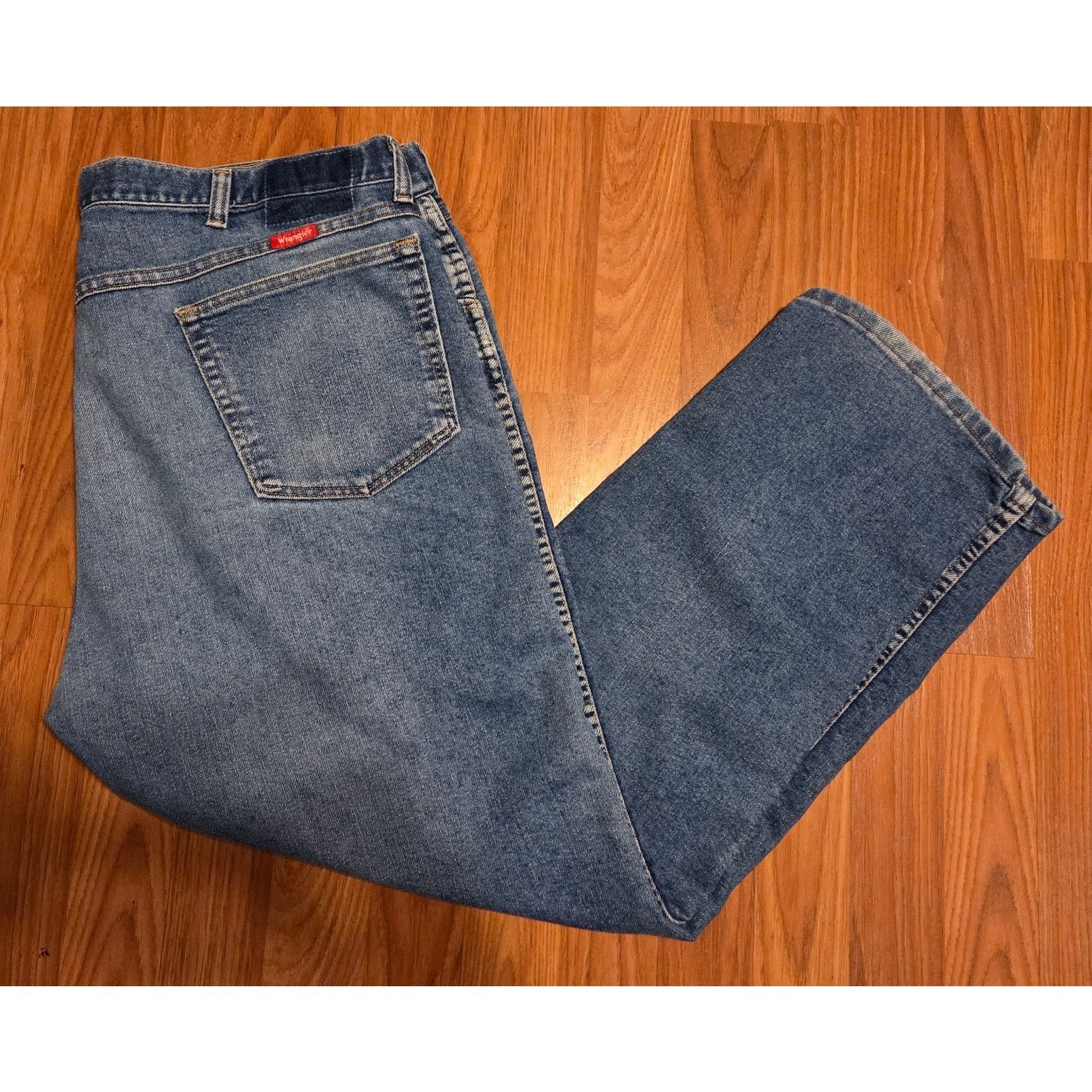 Wrangler Wrangler Acid Wash Blue Denim Jeans - Men's 40x30 Size US 40 / EU 56 - 3 Thumbnail