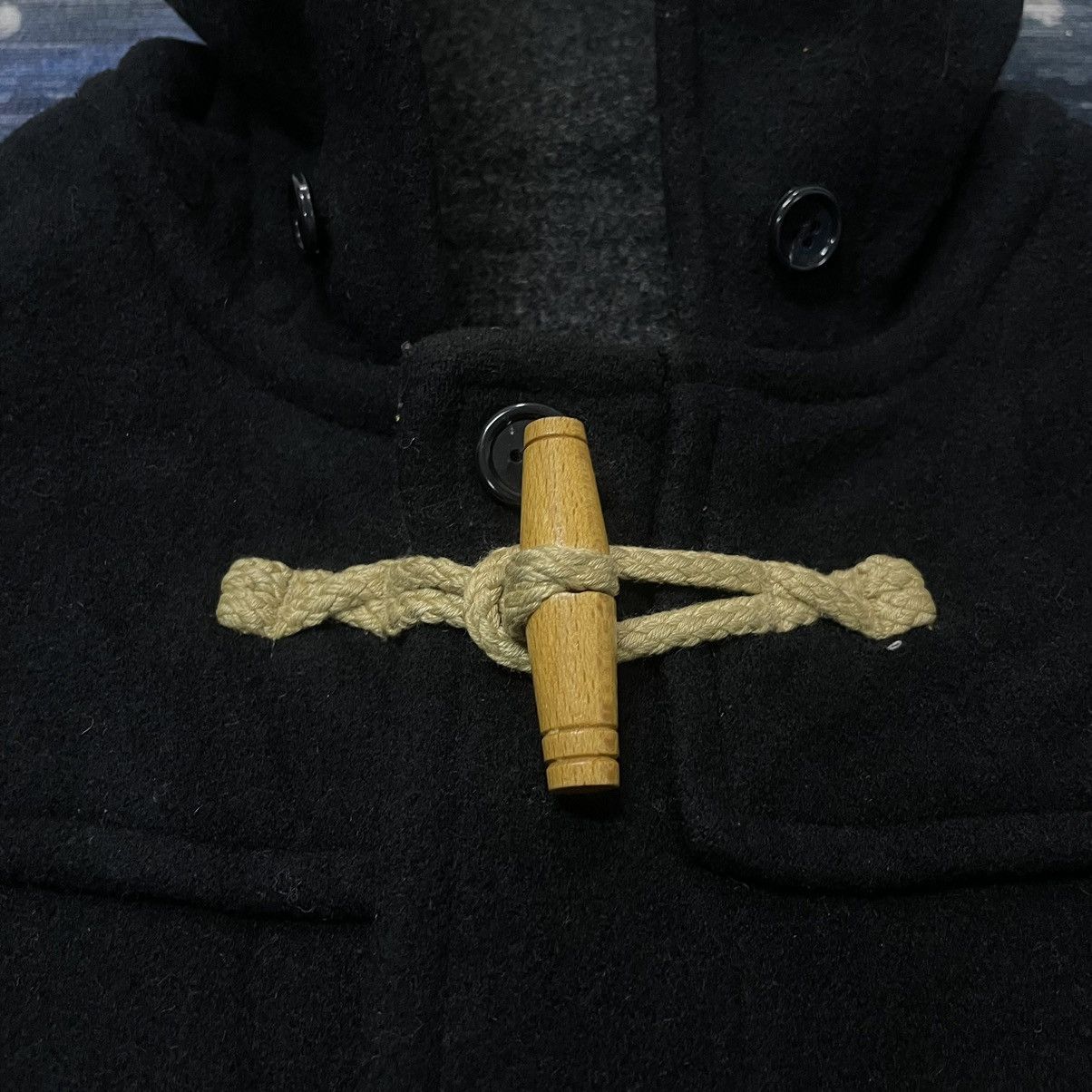 Uniqlo 🇯🇵 Vintage Uniqlo Wool Hooded Duffle Long Coat Button Jacket Size US M / EU 48-50 / 2 - 6 Thumbnail