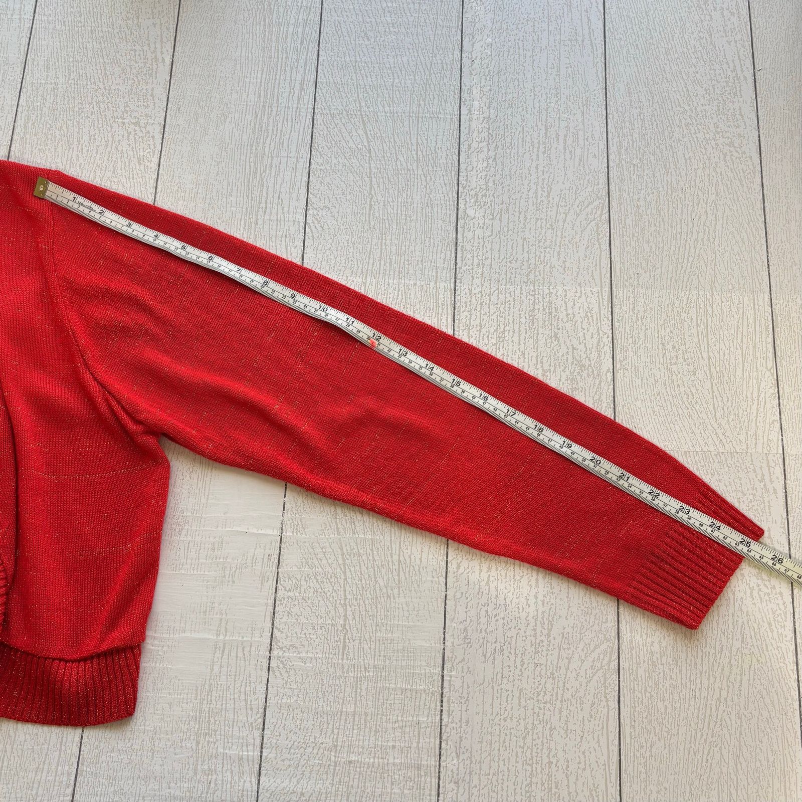 Other Ashley Stewart Red with Gold Shimmer Shrug Size 14 16 Size XL / US 12-14 / IT 48-50 - 7 Thumbnail