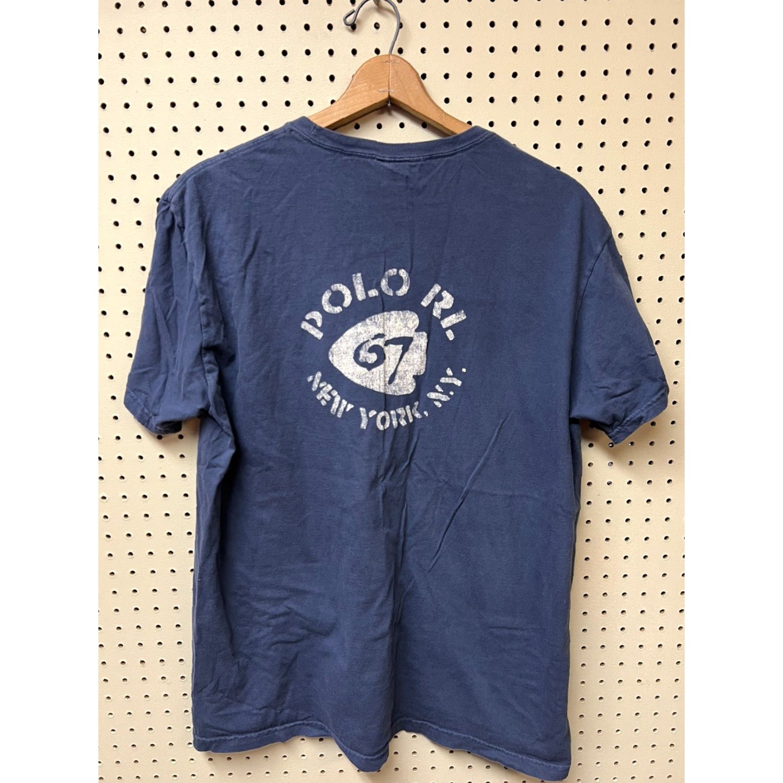 Polo Ralph Lauren VINTAGE Polo Ralph Lauren T-Shirt Crew Neck L Blue 67 New York Mens Regular Size L Logo Size US L / EU 52-54 / 3 - 2 Thumbnail