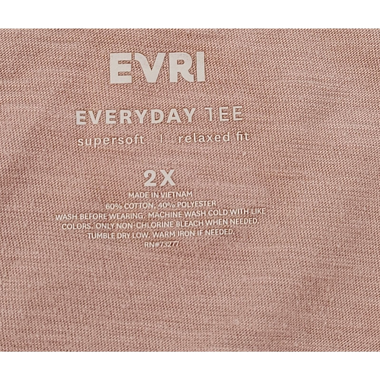 Other EVRI Dusty Rose Pink V Neck Long Sleeves Top 2X Plus Soft Size XXL / US 16-18 / IT 52-54 - 4 Thumbnail