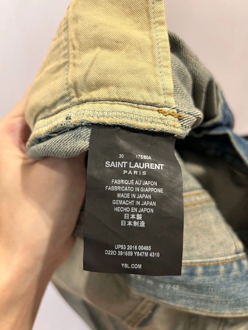 Saint Laurent Paris Saint laurent paris 16ss D02 Knife Cut Mud Dye Jeans 2506-N Size US 30 / EU 46 - 4 Thumbnail