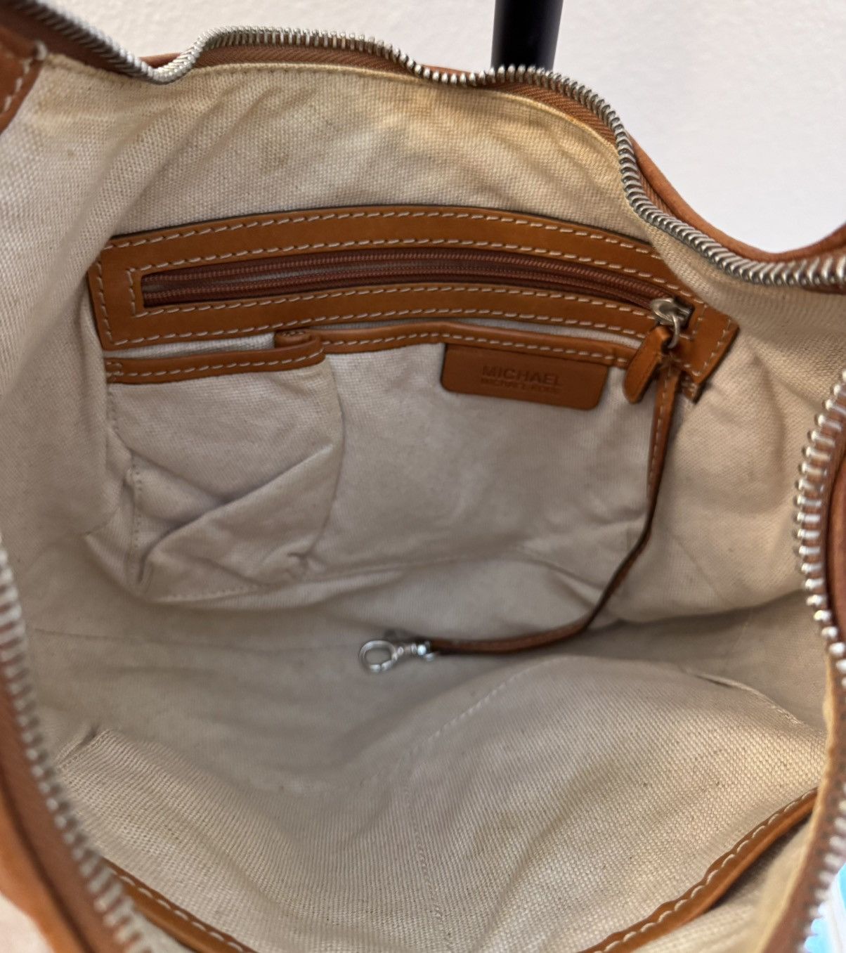 Michael Kors × Vintage Vintage Michael Kors Brown Leather Hobo Handbag Size ONE SIZE - 9 Thumbnail