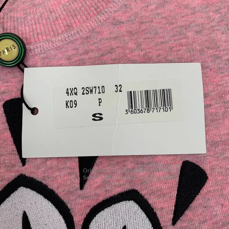 Kenzo Kenzo Pink Logo Eye Embroidered Round Neck Long Sleeve Swe Size S / US 4 / IT 40 - 7 Thumbnail