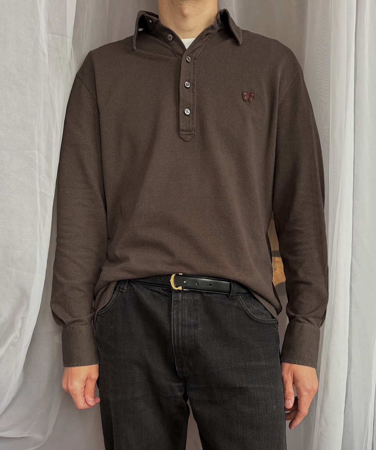 Bottega Veneta BOTTEGA VENETA Butterfly Logo Polo Shirt Cotton Sweater long Size US M / EU 48-50 / 2 - 1 Thumbnail