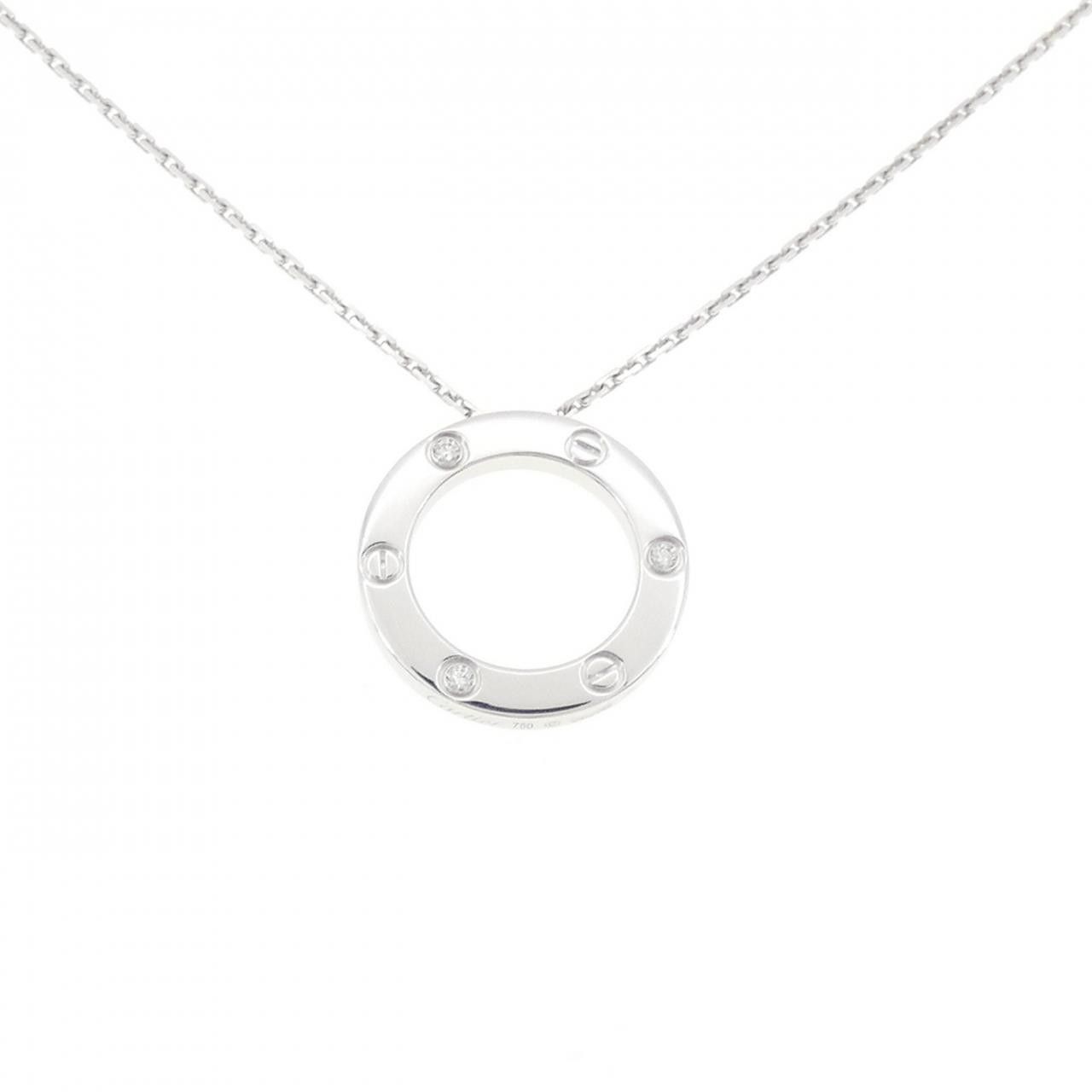 Cartier Cartier Love 750 White Gold Diamond Necklace Metal Necklace B7014600 DUTY FREE for USA