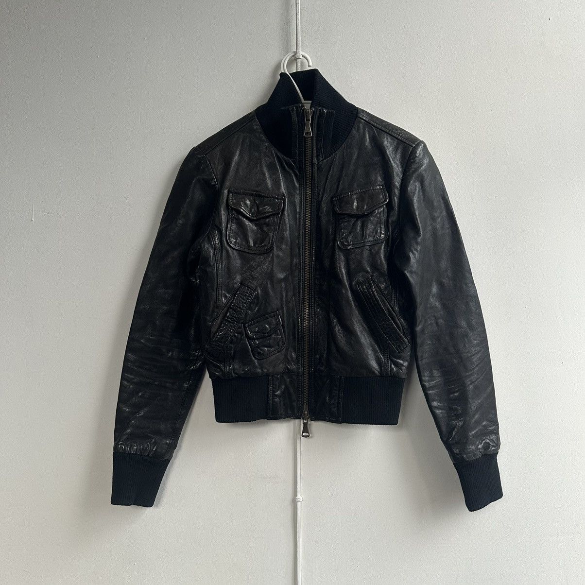 Armani Armani Jeans Vintage Vera pelle Leather Jacket Size XS / US 0-2 / IT 36-38 - 12 Thumbnail