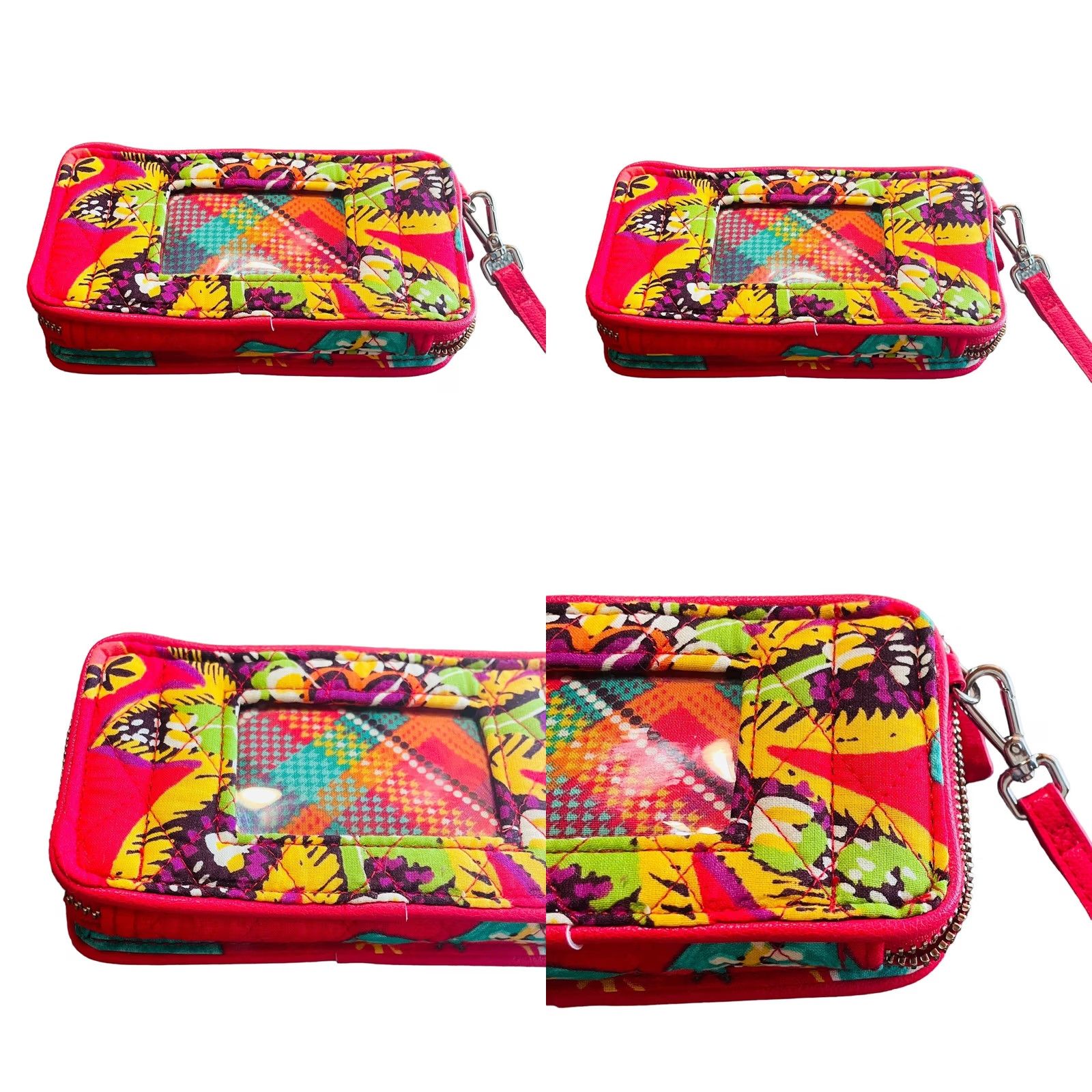 Vera Bradley Vera Bradley Wallet Wristlet In Rumba Pink Floral Womens Quilted Zip Size ONE SIZE - 9 Thumbnail