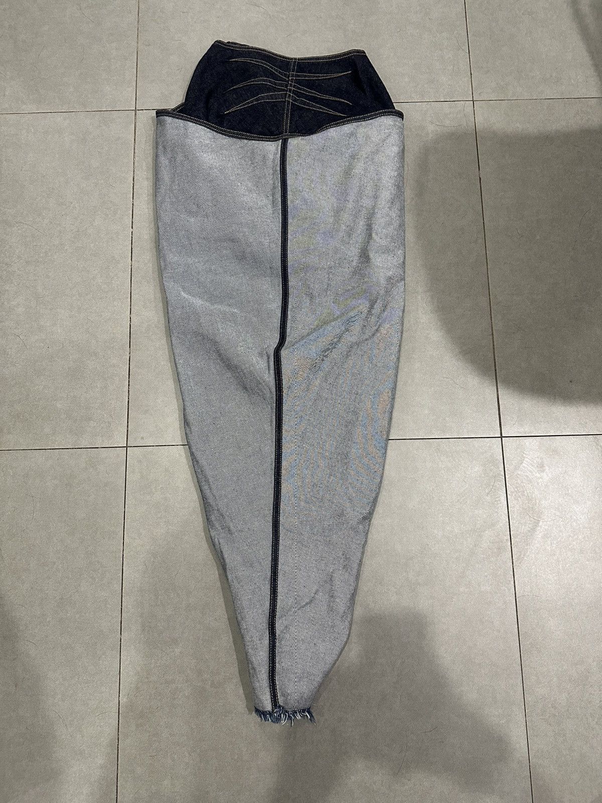 Alaia Alaia Draped Denim Skirt Size 26" / US 2 / IT 38 - 2 Thumbnail