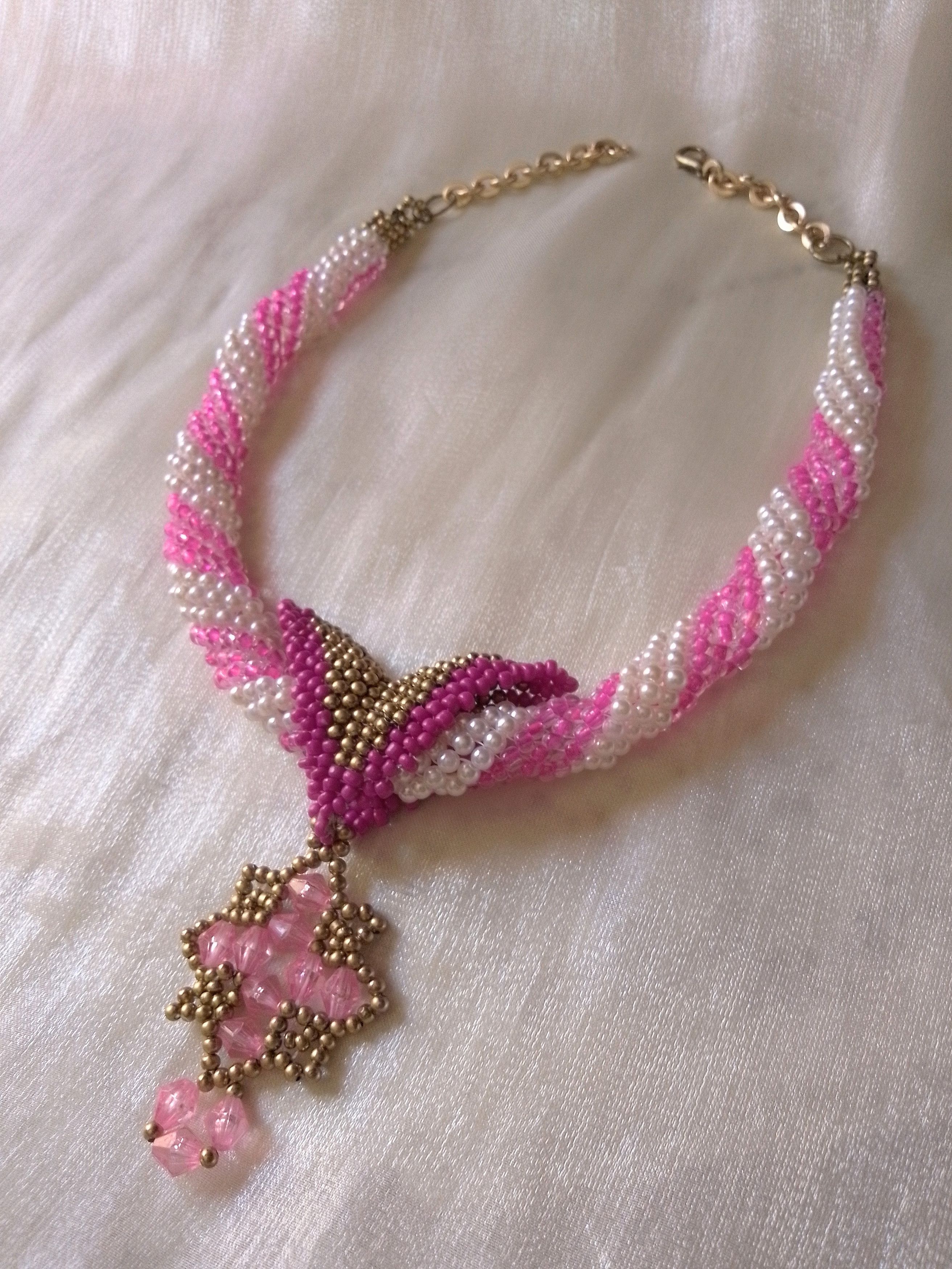 Handmade Necklace Vintage style Pearls Tubular medieval Cross Pendant Size ONE SIZE - 11 Thumbnail