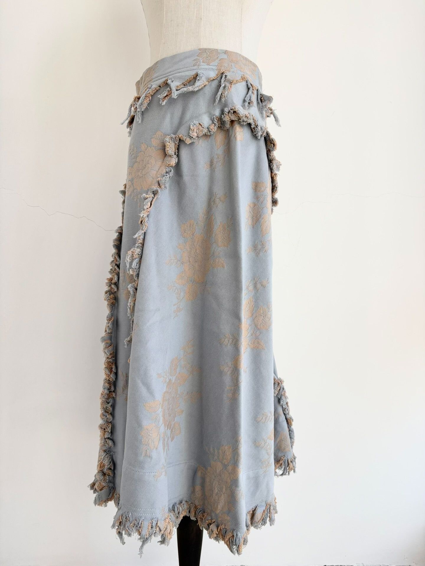Vivienne Westwood Vivienne Westwood Blue Gold Floral Skirt Size 40" / US 18 - 1 Thumbnail