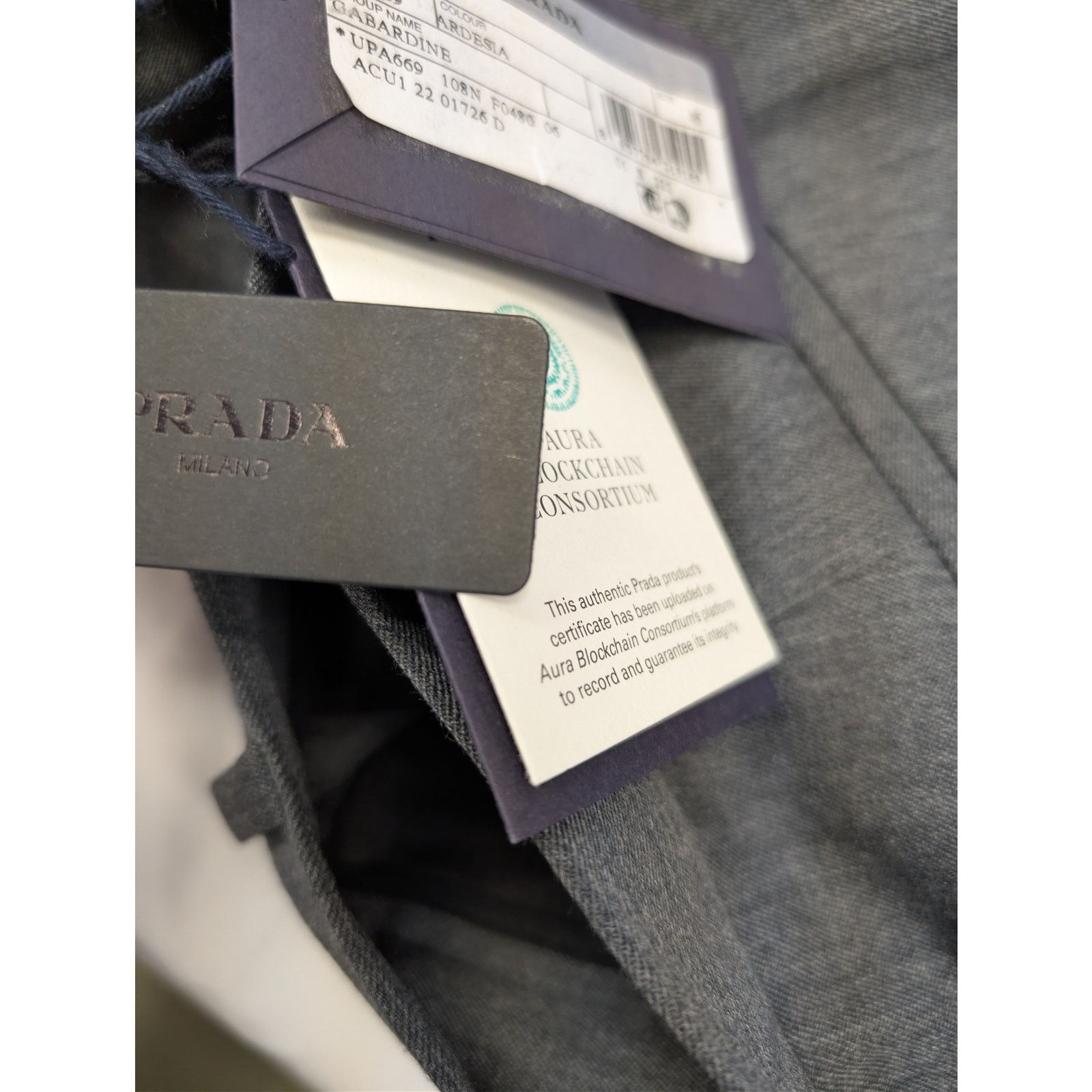 Prada o1rshd1 Gabardine Casual Pants in Grey Size US 30 / EU 46 - 23 Thumbnail