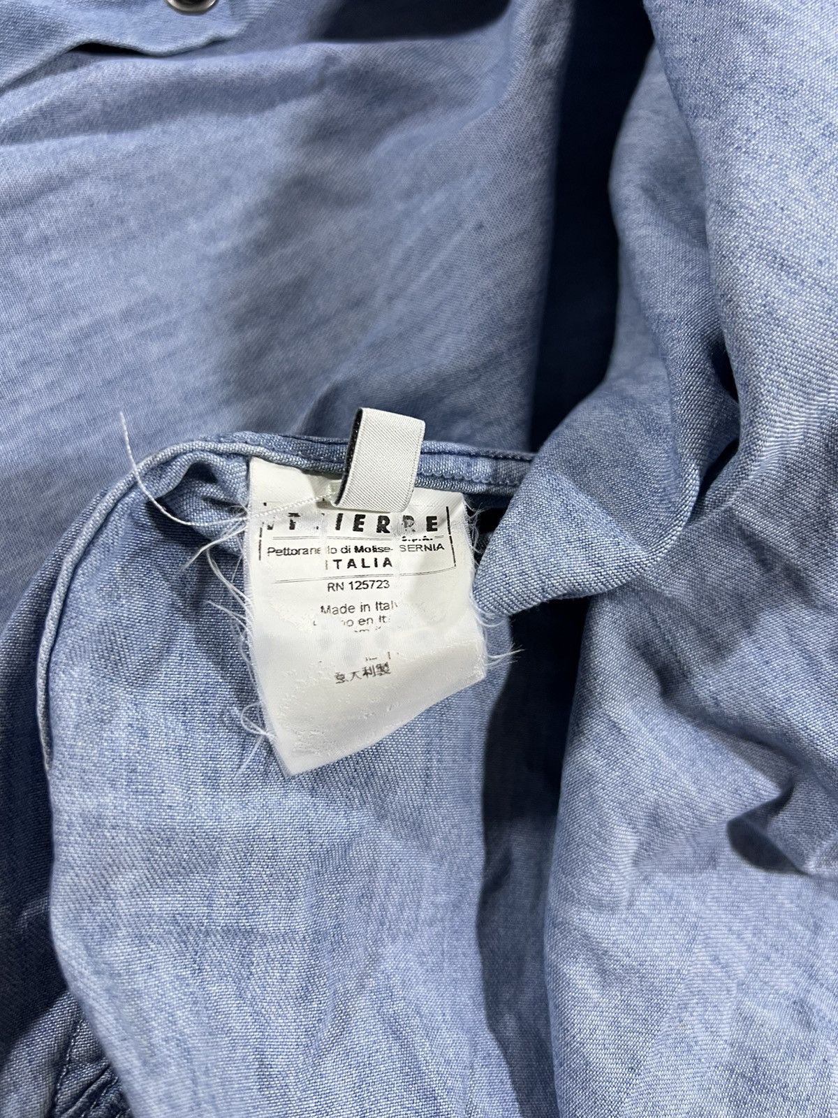 Balmain Vintage Pierre Balmain Denim Button-Up Shirt Long Sleeve Size US L / EU 52-54 / 3 - 10 Thumbnail