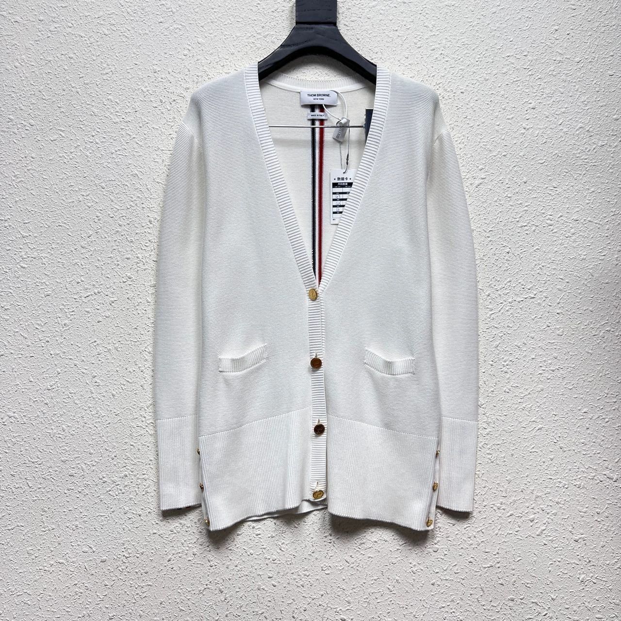 Thom Browne thom browne knit pocket cardigan in white Size US S / EU 44-46 / 1 - 1 Thumbnail