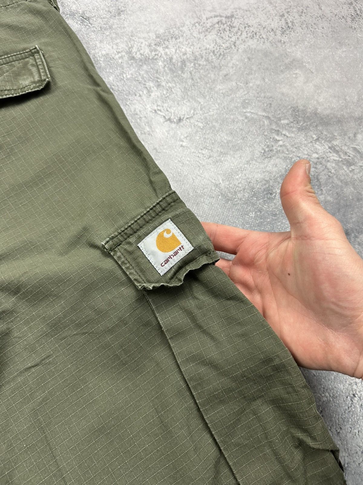 Carhartt Carhartt Vintage Green Cargo Shorts Workwear Y2K Logo Baggy Size US 38 / EU 54 - 16 Thumbnail