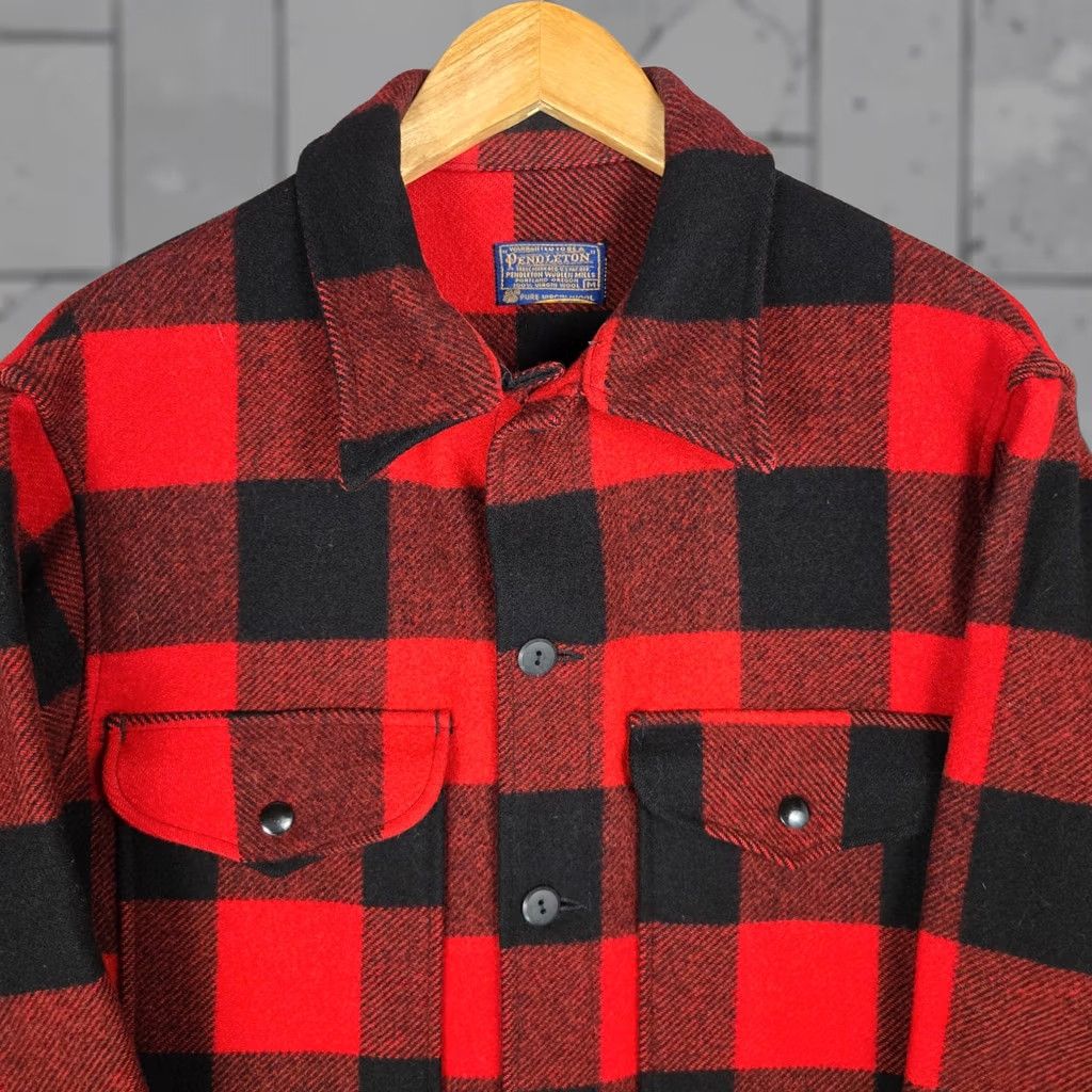 Pendleton VTG PENDLETON Mackinaw Jacket Mens Medium 100% Pure Virgin Wool Made in USA Size US M / EU 48-50 / 2 - 1 Thumbnail