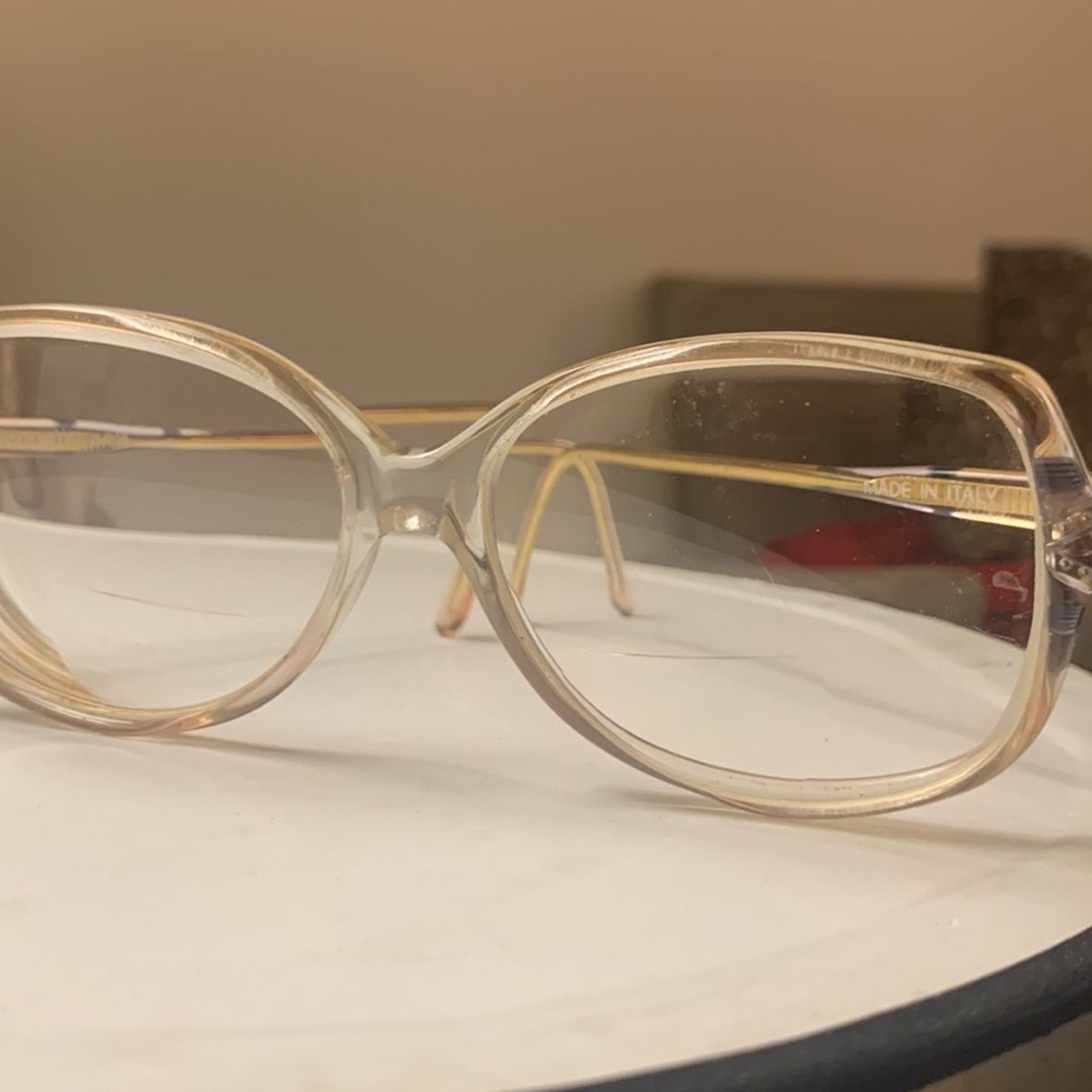 Vintage 70’s 80’s oversized Italian eyeglass frames Golden Girls Size ONE SIZE - 2 Thumbnail