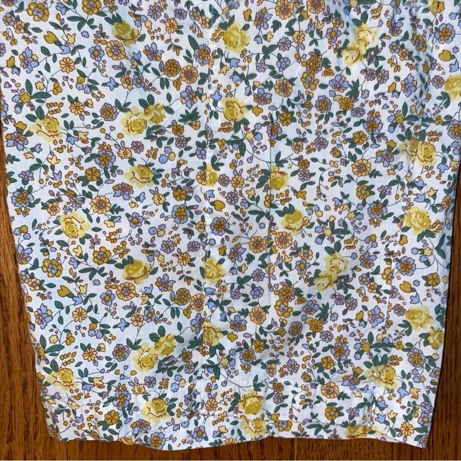 Engineered Garments Lollys Laundry Garmentory Maisie Yellow Cotton Floral Pant L Size 34" / US 12 / IT 48 - 9 Thumbnail