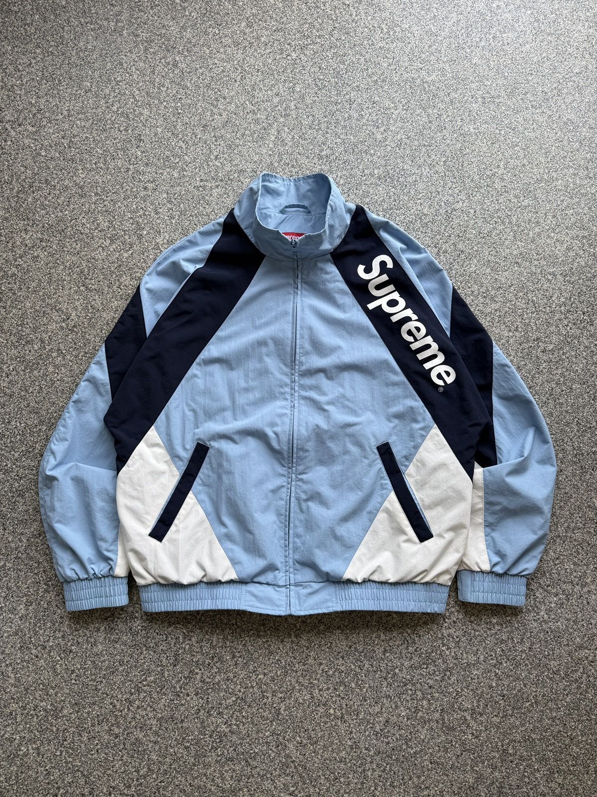 Supreme Supreme Paneled Track Jacket Light Blue Size Medium Size US M / EU 48-50 / 2 - 3 Thumbnail