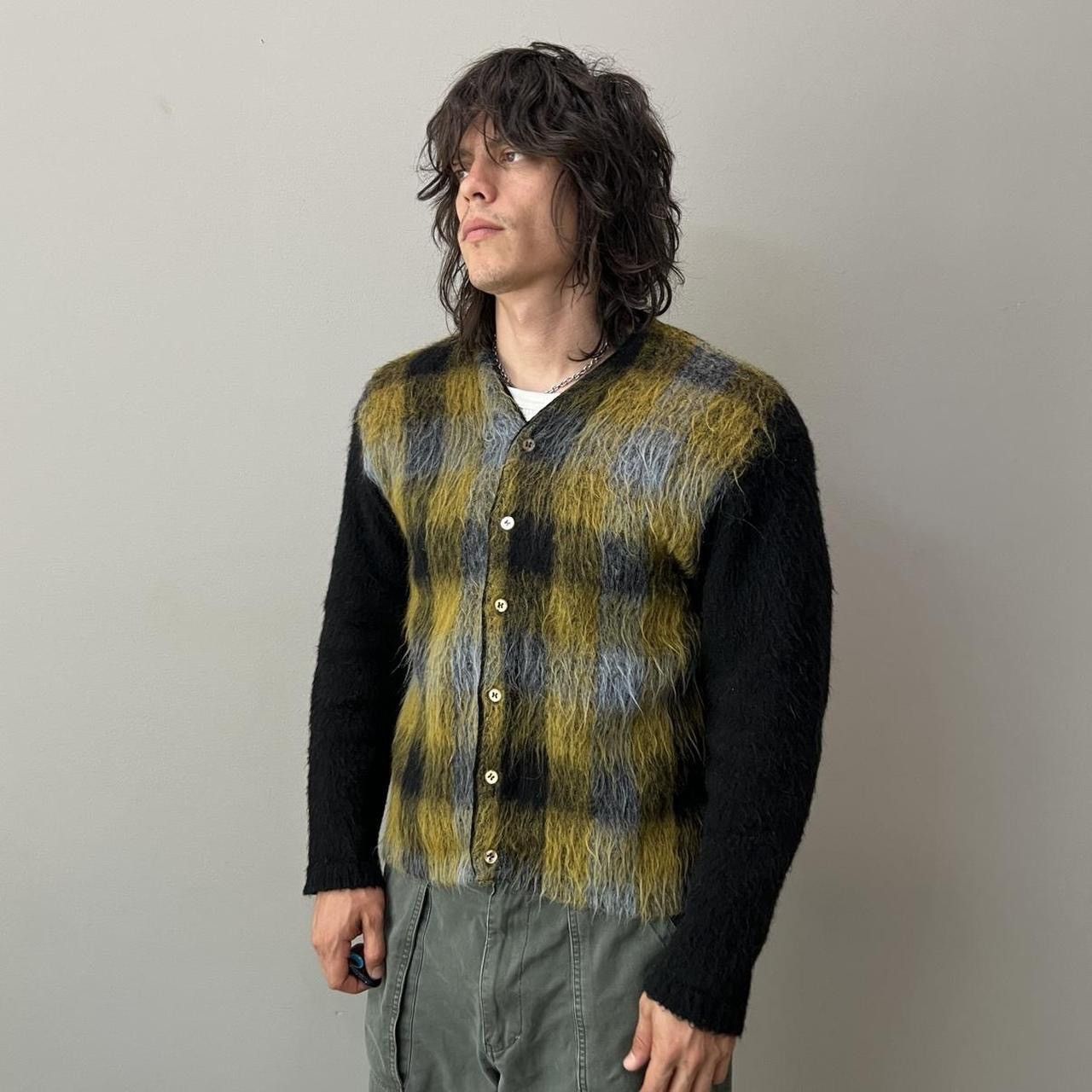 Rare Vintage 60s Mohair Cardigan • Van Heusen • Size L