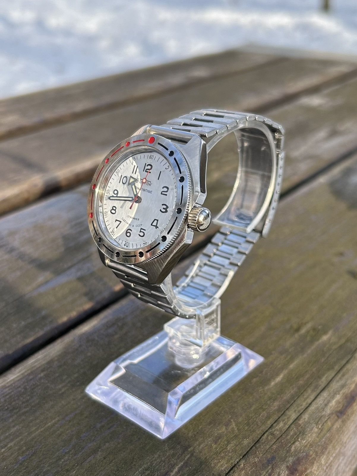 Vintage Vintage Watch Soviet USSR Mechanical Wostok Hand Winding Size ONE SIZE - 4 Thumbnail