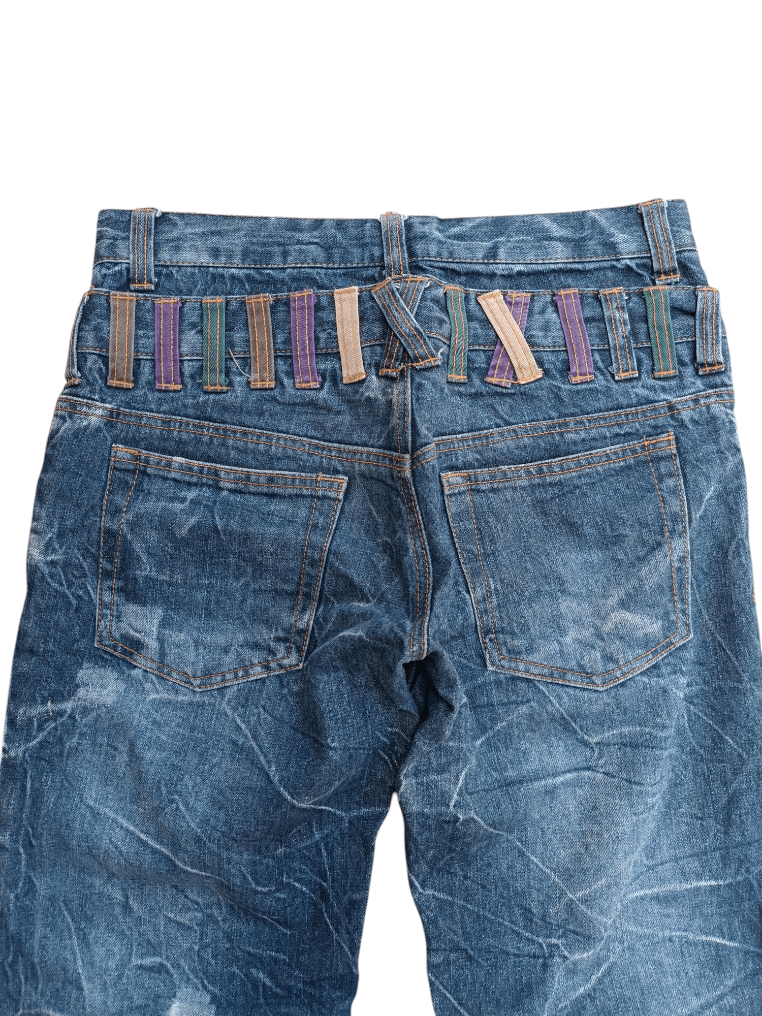 Hysteric Glamour × Japanese Brand × PPFM SICK🔥Nylaus Double Waist Distressed Denim E265 Size US 30 / EU 46 - 7 Thumbnail