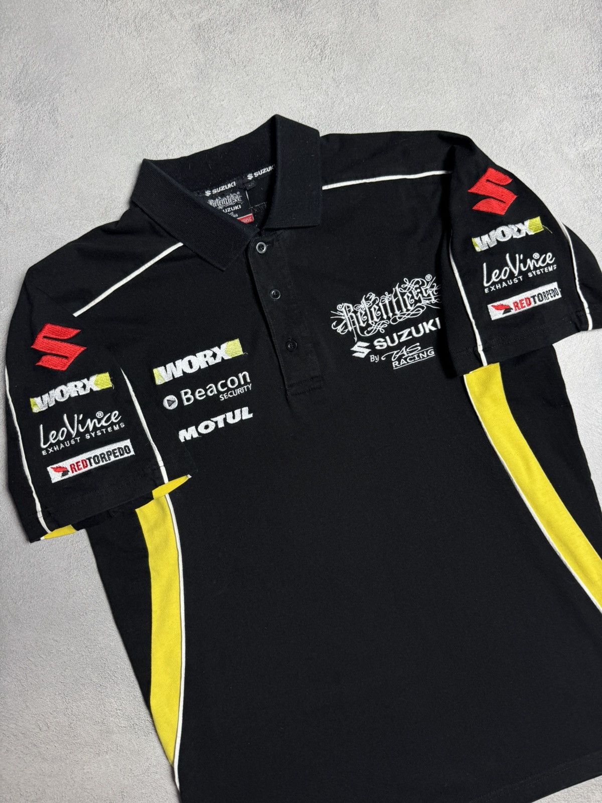 Vintage Suzuki Racing Team Polo Shirt Embroidered Big Logo Size US M / EU 48-50 / 2 - 3 Thumbnail