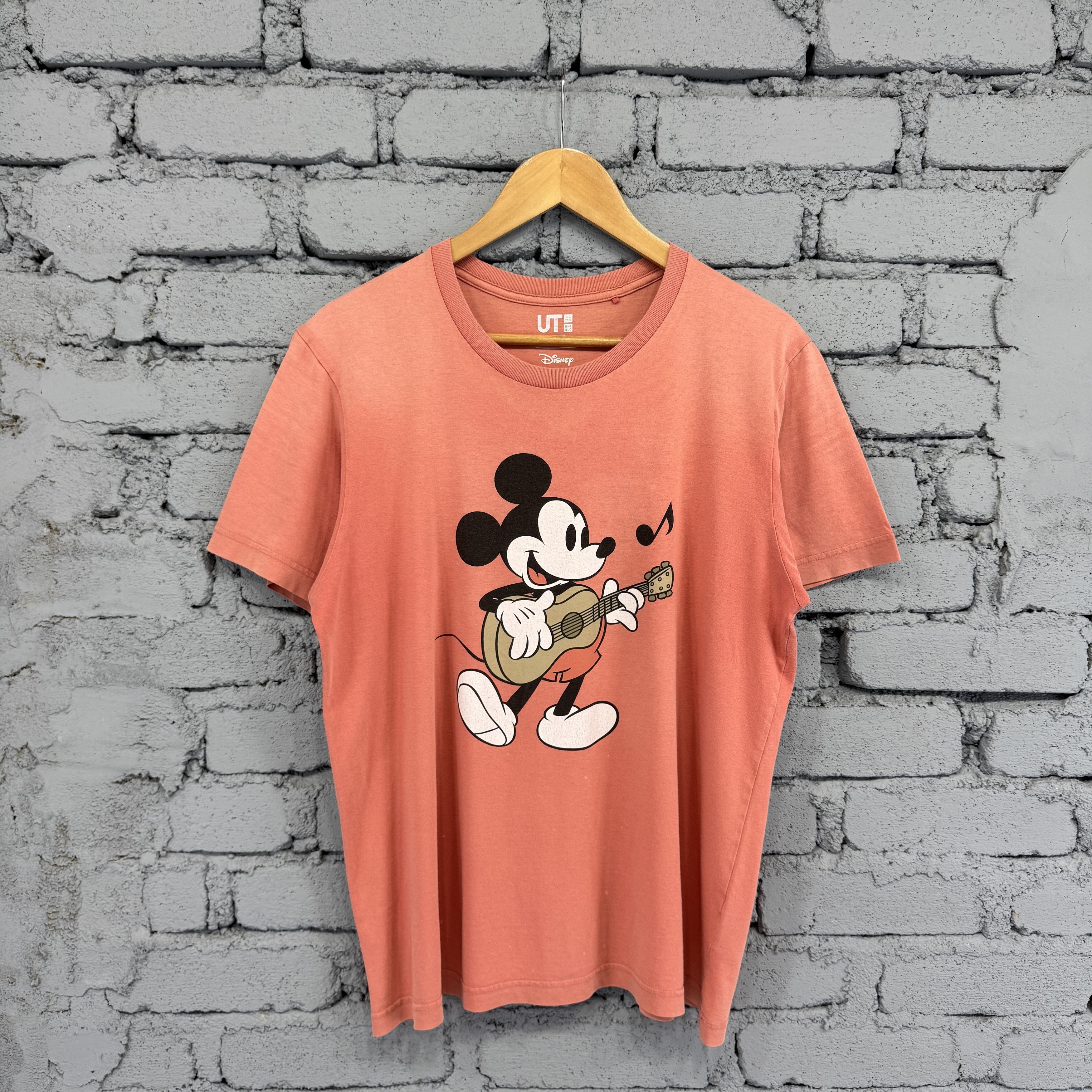 Uniqlo C Mickey Mouse Playing Guitar Sunfaded Tshirt