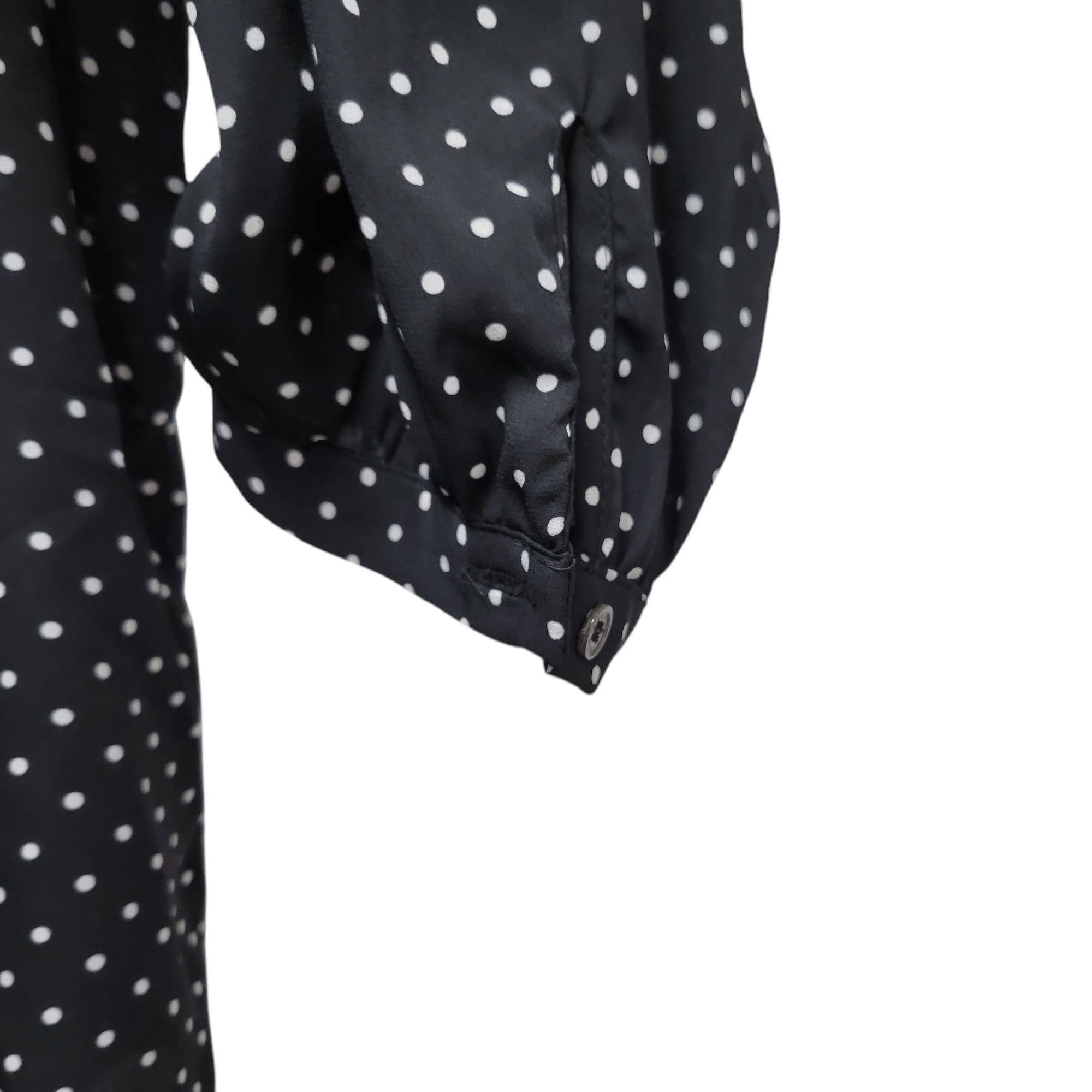 Vince Camuto Vince Camuto Vneck Polka-dot Long-Sleeves Top Blouse Size 2X Size XXL / US 16-18 / IT 52-54 - 6 Thumbnail