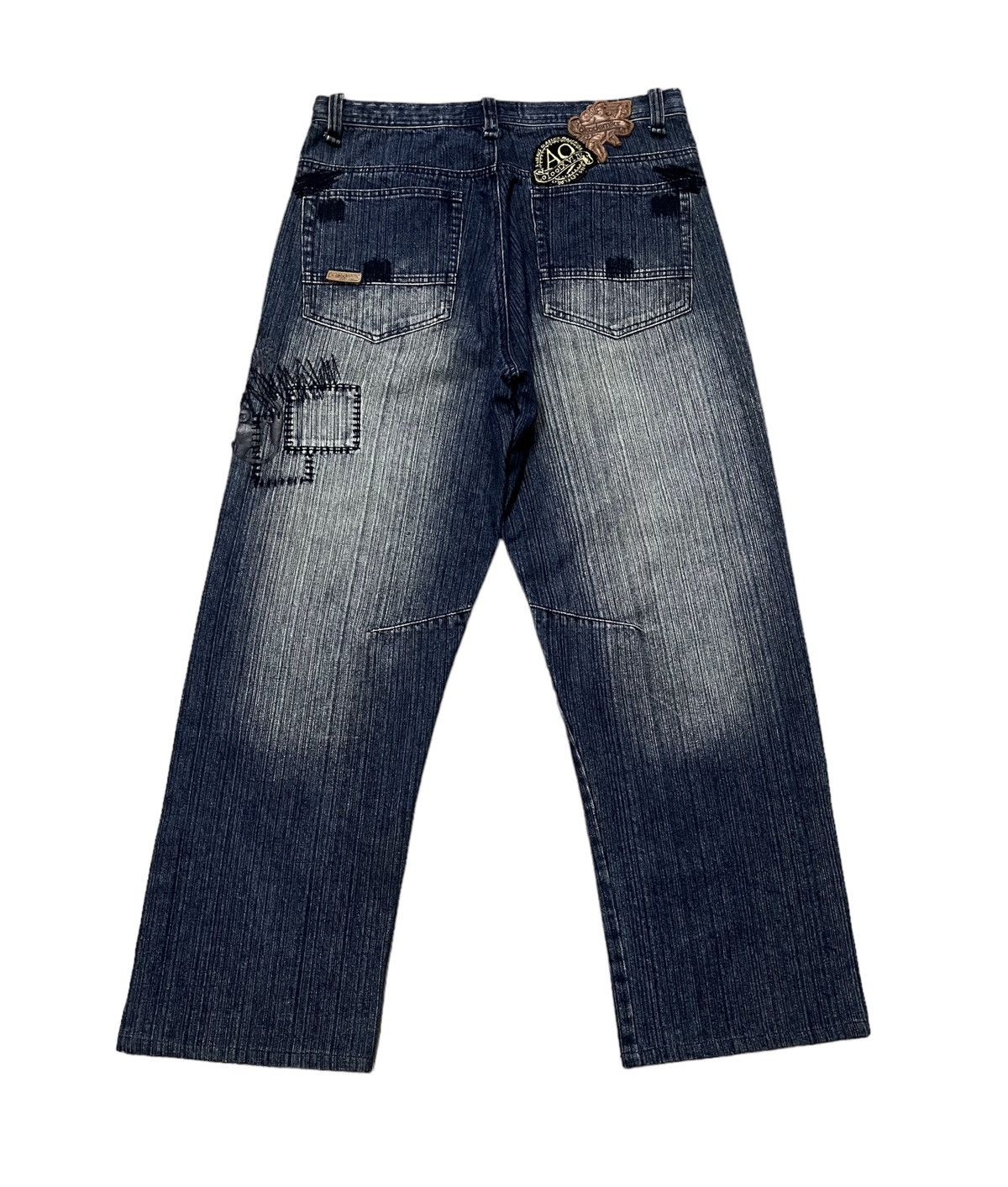 Akademiks akdemiks baggy patchwork shashiko boro denim Size US 34 / EU 50 - 11 Thumbnail