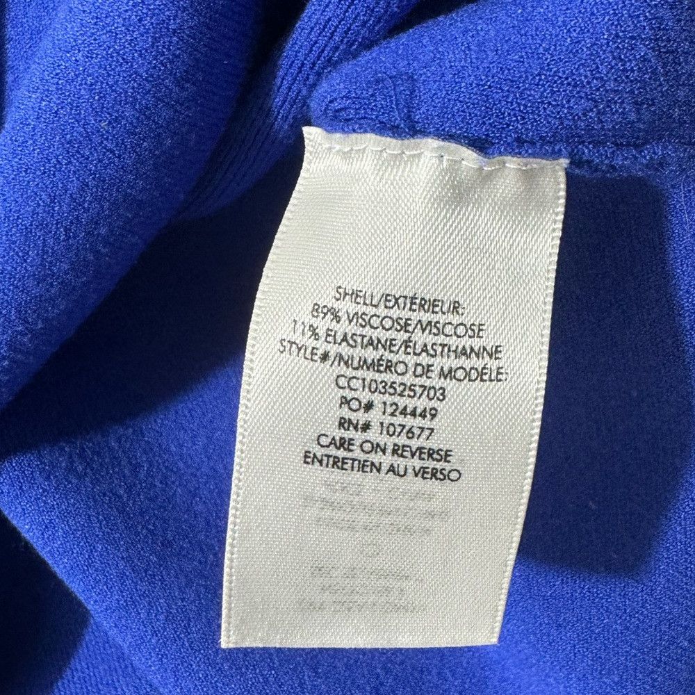 Alice + Olivia Alice + Olivia Cabot High Neck Fitted Tank Top Cobalt Blue Size L / US 10 / IT 46 - 5 Thumbnail