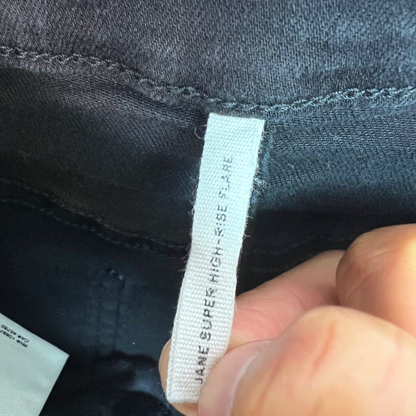 Rag & Bone VINTAGE rag & bone Jeans Womens 28 Jane High-Rise Flared Black Denim Jeans, 27 Inseam, Cotton Blend, Dark Wash, Size 28, Flared, Womens Size 28" / US 6 / IT 42 - 4 Thumbnail