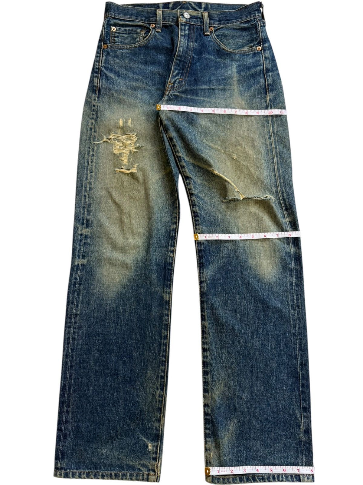 Levi's Vintage 80s Levis 502 Big E Mud Wash Loose Selvedge Jeans Size US 29 - 16 Thumbnail