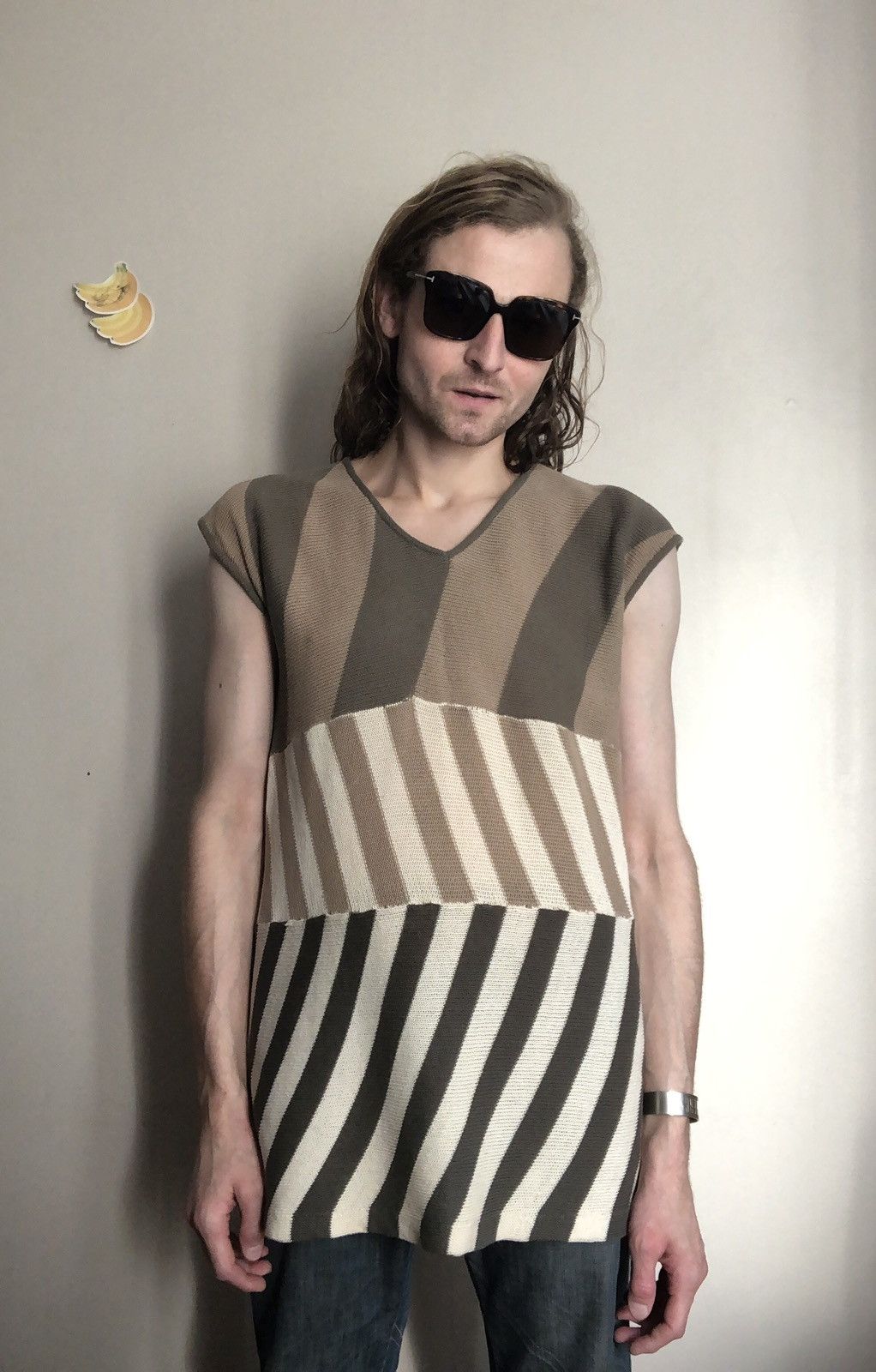 Homme Plisse Issey Miyake Issey Miyake Rare 1970’s Circular Knit Pullover Size US M / EU 48-50 / 2 - 5 Thumbnail