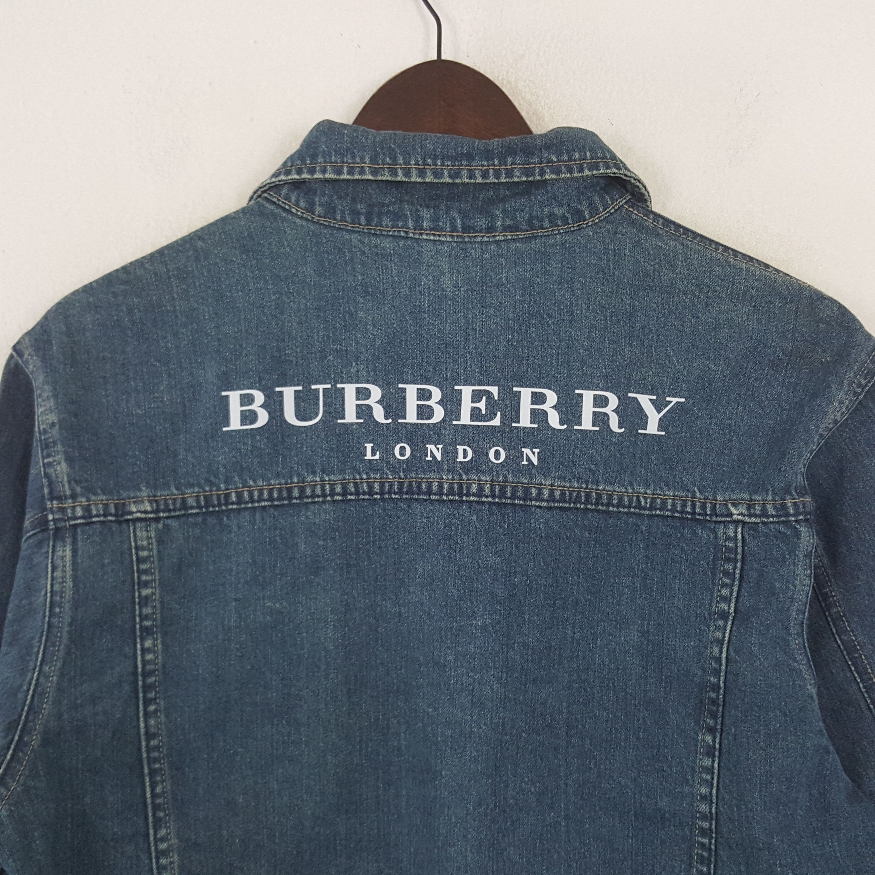 Burberry Vintage Burberry London Custom Spell Out Denim Jacket Size US S / EU 44-46 / 1 - 2 Thumbnail