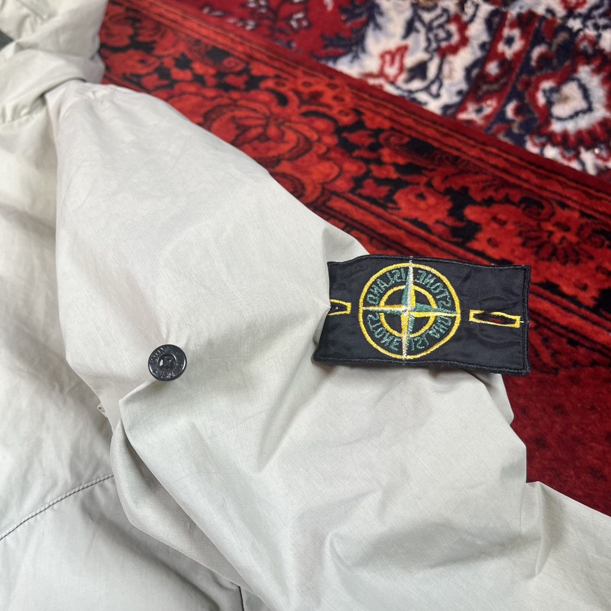 Stone Island Vintage Gorpcore Stone Island Hooded Jacket Nylon Light Grey Size US XL / EU 56 / 4 - 11 Thumbnail