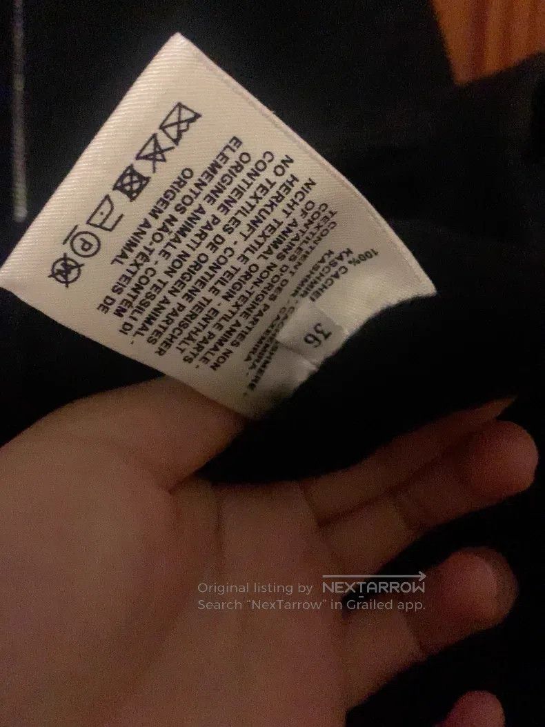 Hermes Hermes Black Cashmere Jacket with Diagonal Zipper Design - Size XS / US 0-2 / IT 36-38 - 4 Thumbnail