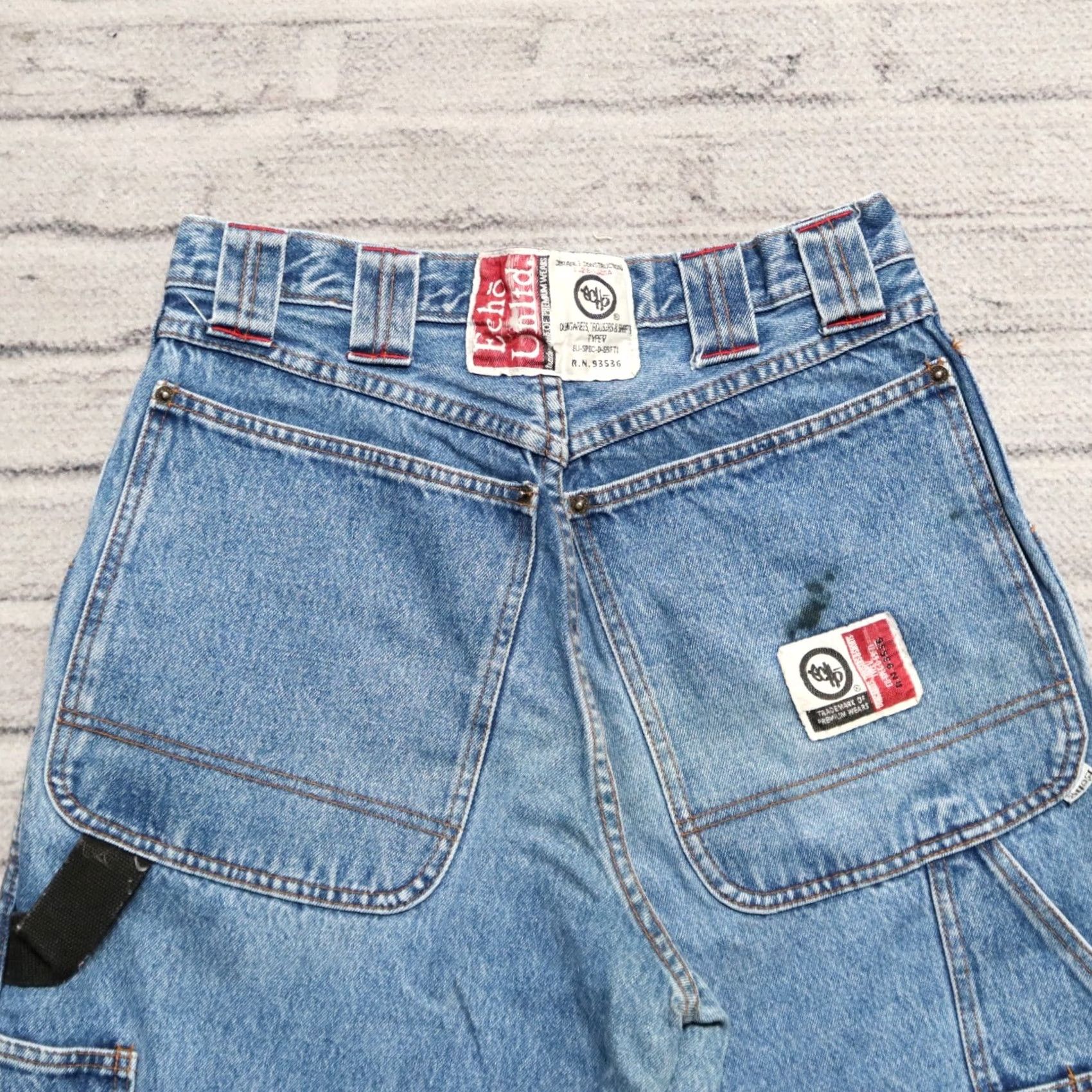 Vintage VINTAGE Echo Denim Jeans Men's Jeans S Light Wash 28x28 1/2 Vintage Echo Unlimited Denim Utility Jeans Size US 29 - 2 Thumbnail