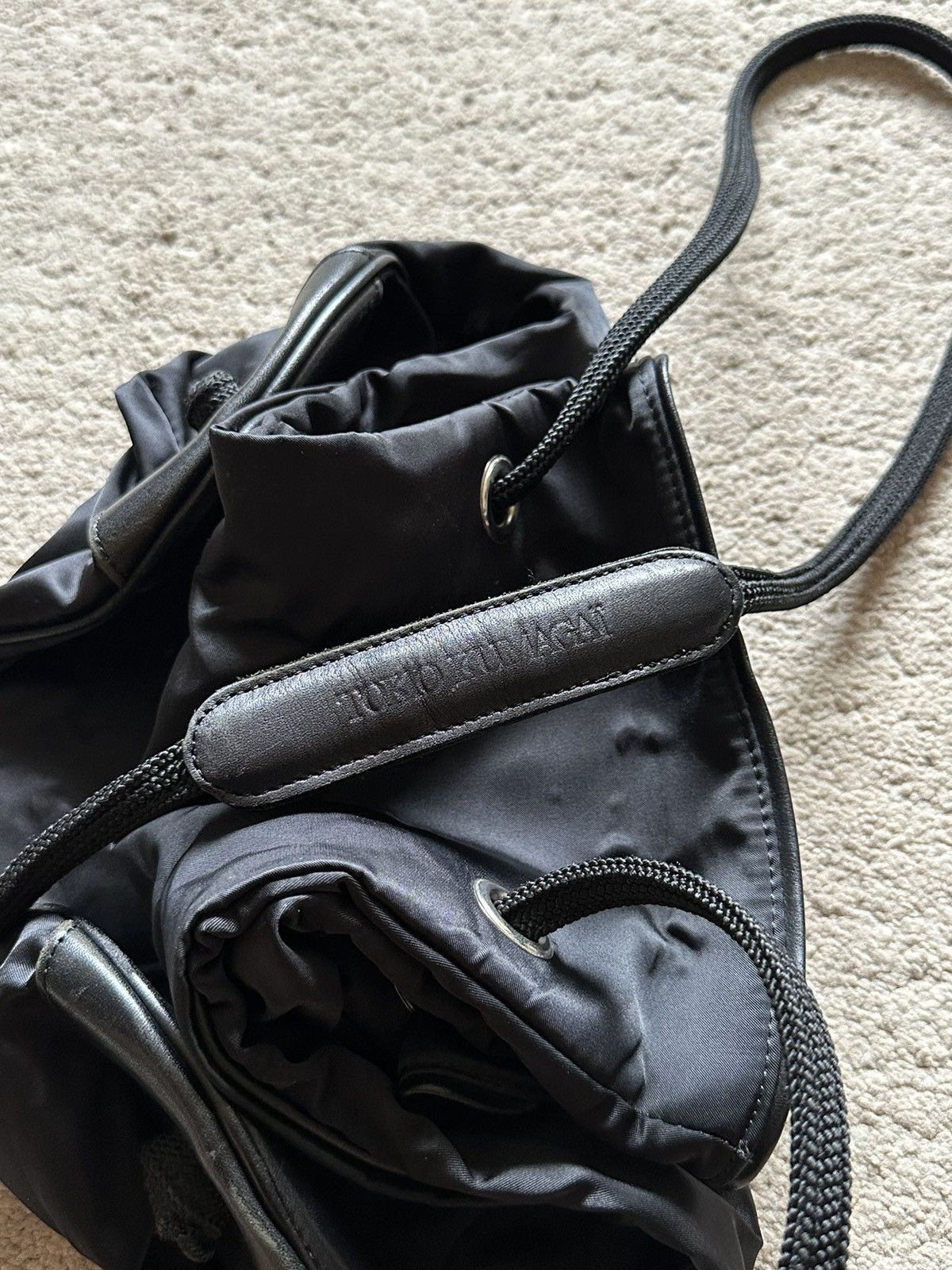 Tokio Kumagai 1980s Tokio Kumagai folded Drawstring Nylon Backpack Size ONE SIZE - 16 Thumbnail