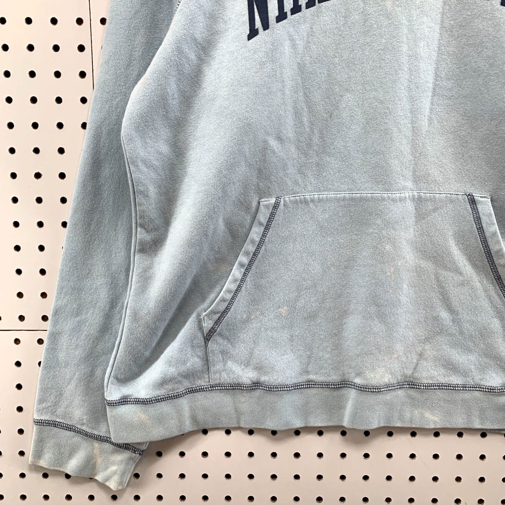 Nike VINTAGE Nike Athletics Hooded Sweatshirt Blue Women’s XL Pullover Y2K Size XL / US 12-14 / IT 48-50 - 3 Thumbnail