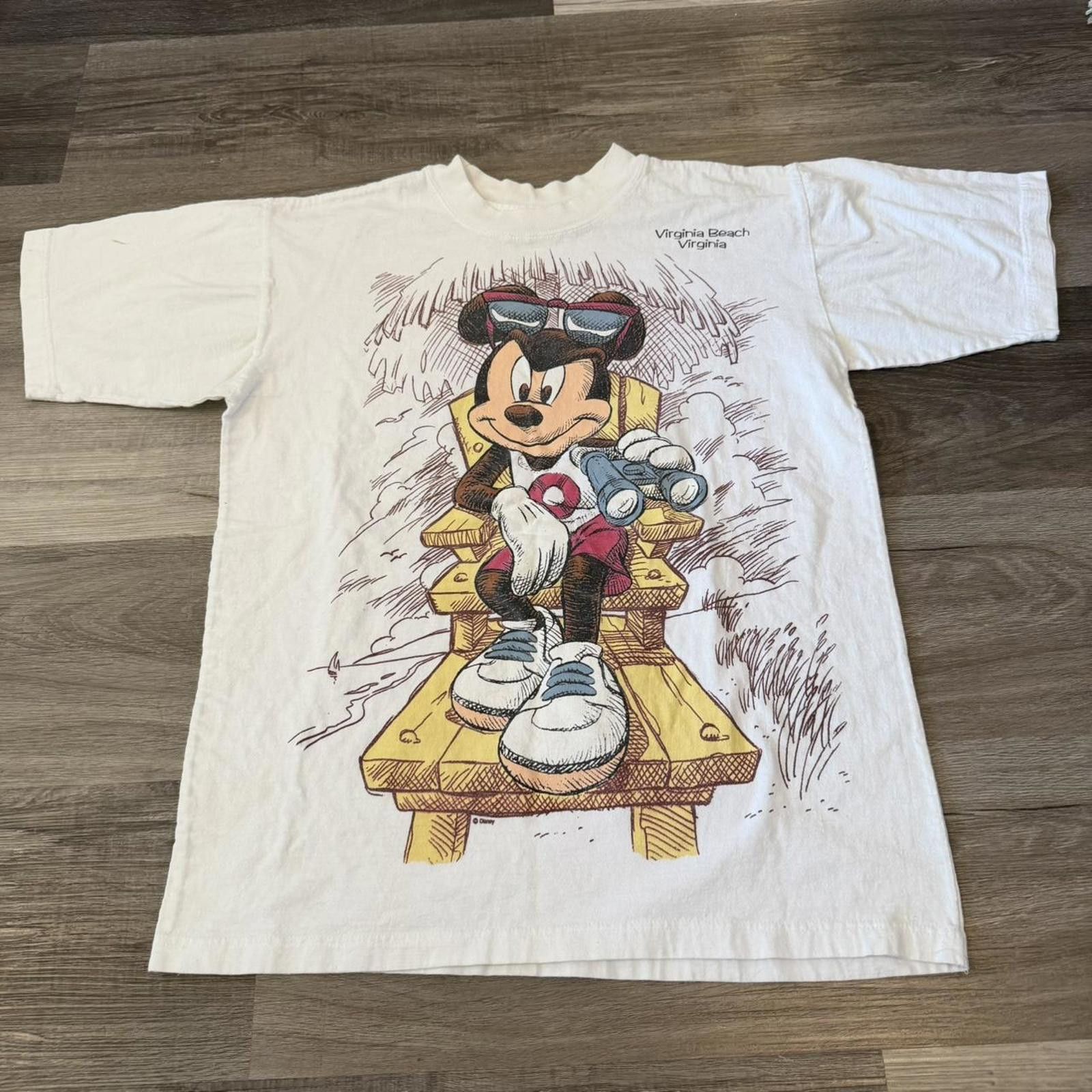 Disney Vintage Mickey Mouse lifeguard Virginia beach t shirt 90s M Size US M / EU 48-50 / 2 - 3 Thumbnail