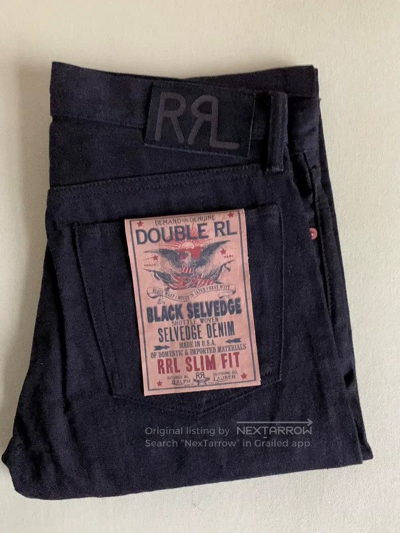 RRL Ralph Lauren RRL Ralph Lauren Slim Fit Black Wash Johnny Depp jeans Size US 32 / EU 48 - 8 Thumbnail