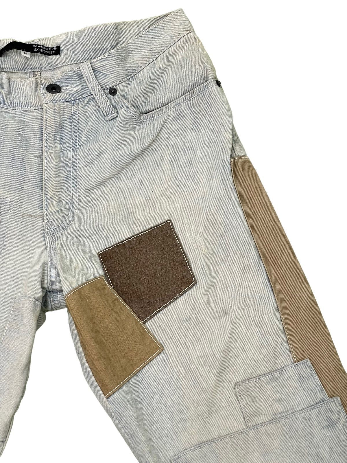 Japanese Brand Patchwork Jeans The Exibitionist Distress Regular 6🟦9 Size US 31 - 7 Thumbnail
